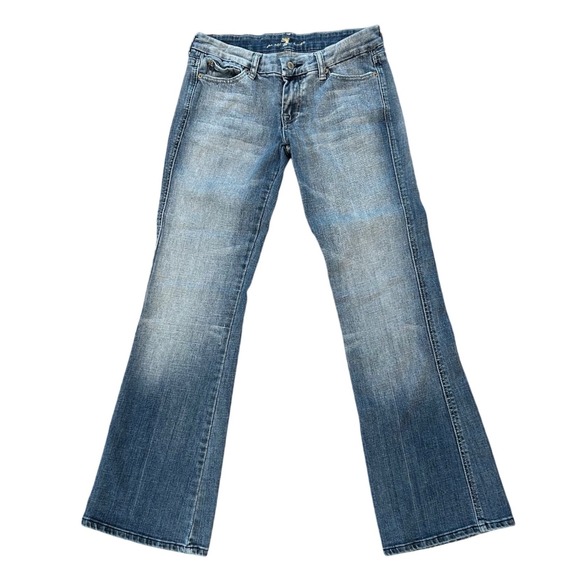 7 For All Mankind Denim - Vintage 7 For All Mankind Low Rise "A" Pocket Flare Jeans Embroidered Pocket 26